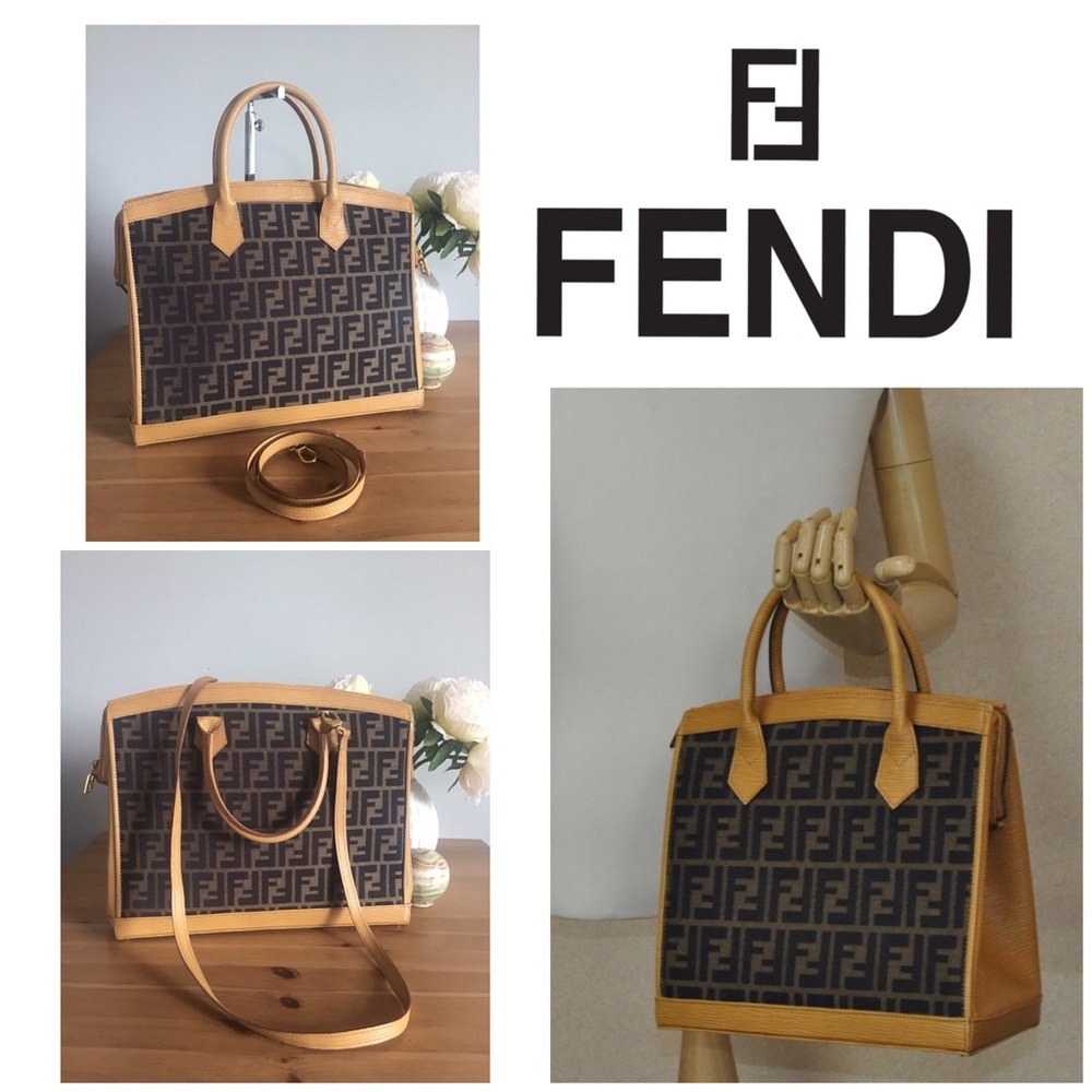 🛍 💯Authentic FENDI Zucca 2 Way Bag